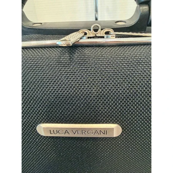 LUCA VERGANI Black Make Up Travel Hard Case Bag w/ Strap - Picture 7 of 11